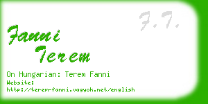 fanni terem business card